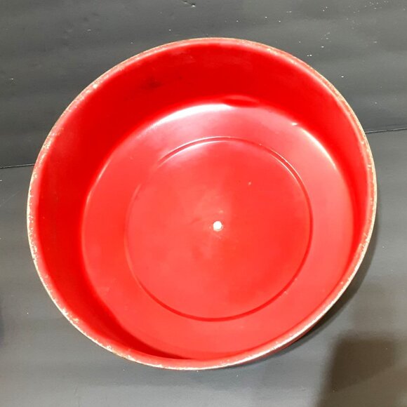 Vintage 1950s Metal Cake Cover Red Farm Country Retro - Picture 5 of 5